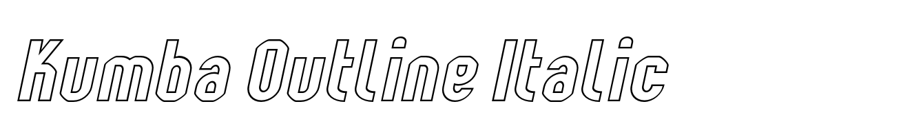 Kumba Outline Italic